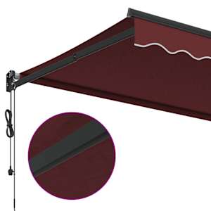 Automatická zatahovací markýza burgundská 350 x 250 cm - obrázek 7
