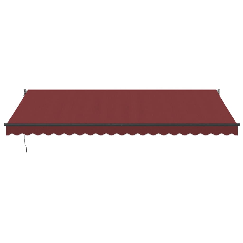 vidaXL Automatická zatahovací markýza burgundská 500 x 300 cm