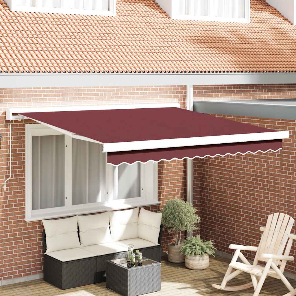 vidaXL Markise Manuell Weinrot 300x250 cm