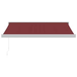 Ručně zatahovací markýza burgundská 350 x 250 cm - obrázek 3