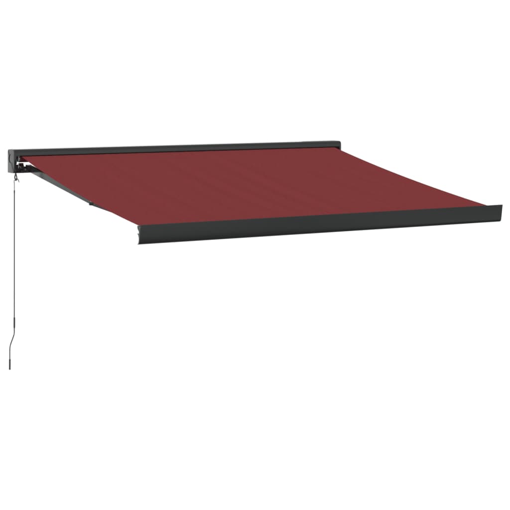 vidaXL Ručně zatahovací markýza burgundská 300 x 250 cm