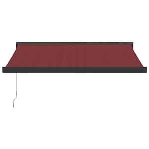 Ručně zatahovací markýza burgundská 350 x 250 cm - obrázek 3