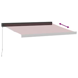 Ručně zatahovací markýza burgundská 350 x 250 cm - obrázek 7