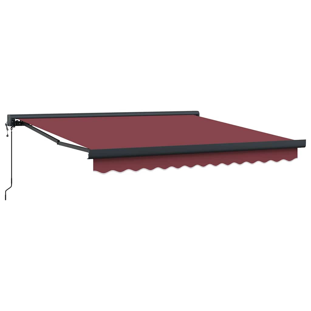 vidaXL Automatická zatahovací markýza burgundská 300 x 250 cm
