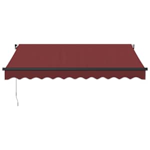 Ručně zatahovací markýza s LED světly burgundská 300 x 250 cm - obrázek 4