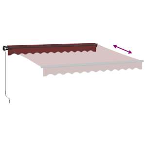 Ručně zatahovací markýza s LED světly burgundská 300 x 250 cm - obrázek 6
