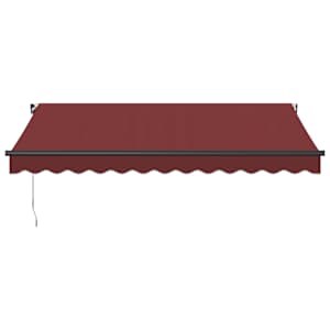 Ručně zatahovací markýza s LED světly burgundská 350 x 250 cm - obrázek 4