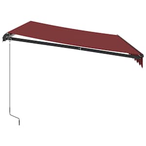 Ručně zatahovací markýza s LED světly burgundská 350 x 250 cm - obrázek 5