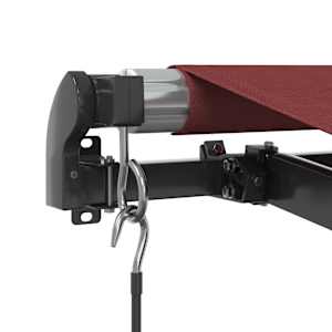Ručně zatahovací markýza s LED světly burgundská 350 x 250 cm - obrázek 8