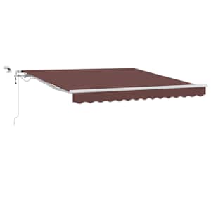 vidaXL automaatselt sisset&otilde;mmatav varikatus LEDiga, pruun, 300x250 cm