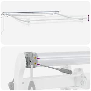 Automatická zatahovací markýza s LED hnědá 300 x 250 cm - obrázek 11