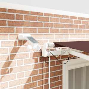 Avtomatsko zložljiva tenda z LED rjava 300x250 cm - slika 4