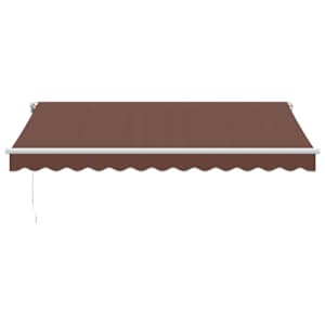 Ručně zatahovací markýza s LED světly hnědá 350 x 250 cm - obrázek 4