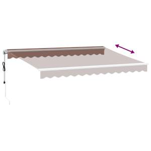 Automatická zatahovací markýza s LED hnědá 350 x 250 cm - obrázek 6
