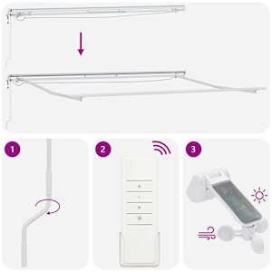 Automatická zatahovací markýza s LED hnědá 450 x 300 cm - obrázek 10