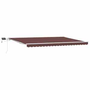 Ručně zatahovací markýza s LED hnědá 500 x 300 cm - obrázek 2
