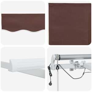 Automatická zatahovací markýza s LED hnědá 600 x 300 cm - obrázek 12