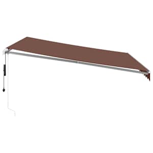Automatická zatahovací markýza hnědá 400 x 350 cm - obrázek 4