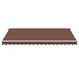 Ručně zatahovací markýza s LED hnědá 450 x 350 cm - obrázek 4