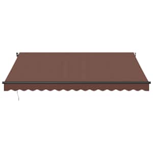 Automatická zatahovací markýza s LED světly hnědá 400 x 350 cm - obrázek 4