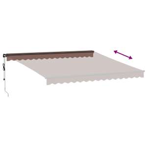 Automatická zatahovací markýza s LED světly hnědá 400 x 350 cm - obrázek 11