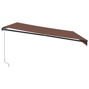 Ručně zatahovací markýza s LED světly hnědá 450 x 350 cm - obrázek 5