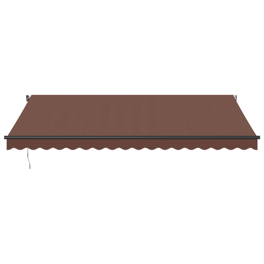 vidaXL Luifel automatisch uittrekbaar 450x350 cm bruin afbeelding