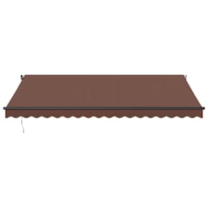 Automatická zatahovací markýza hnědá 450 x 350 cm - obrázek 3