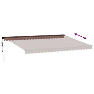 Automatická zatahovací markýza hnědá 500 x 350 cm - obrázek 5
