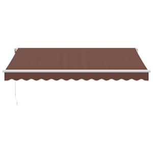 Ručně zatahovací markýza hnědá 350 x 250 cm - obrázek 3