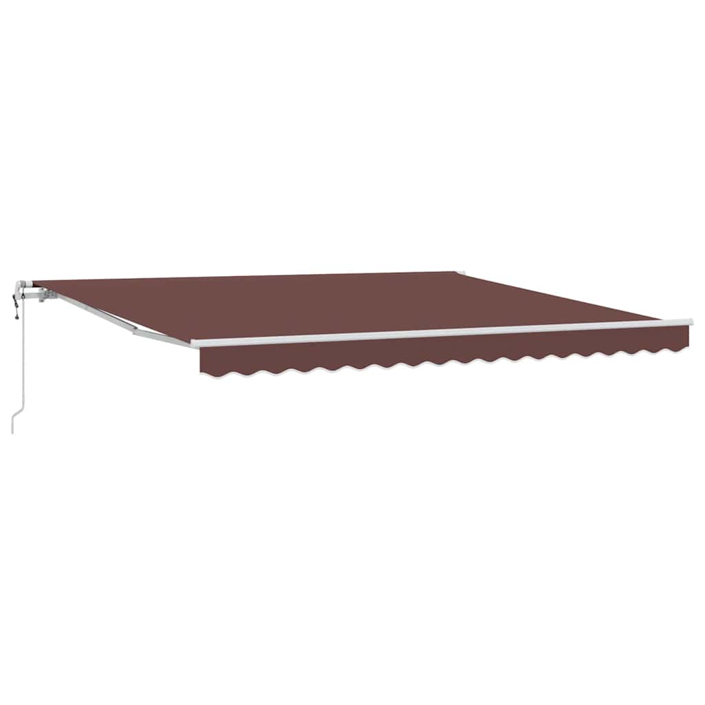 vidaXL Automatická zatahovací markýza hnědá 400 x 300 cm