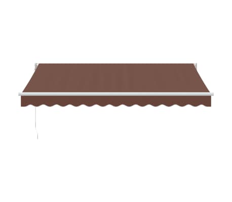 vidaXL Copertină retractabilă manual, maro, 350x250 cm