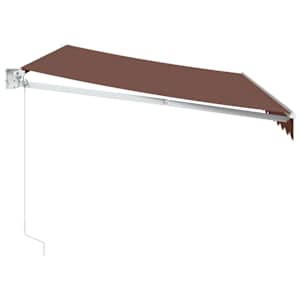 Ručně zatahovací markýza hnědá 350 x 250 cm - obrázek 4
