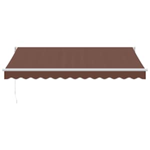 vidaXL Copertină retractabilă manual, maro, 350x250 cm