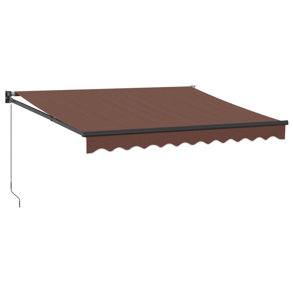 vidaXL Ručně zatahovací markýza hnědá 300 x 250 cm