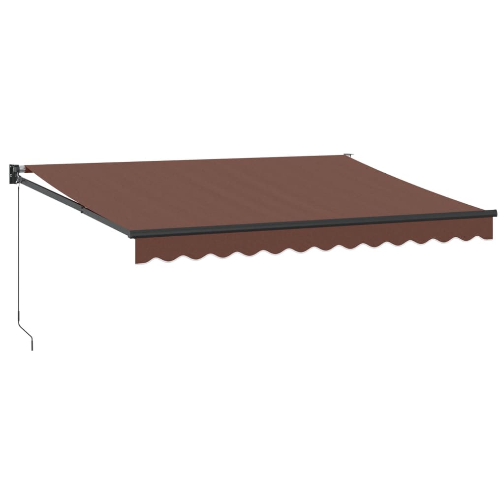 vidaXL Ručně zatahovací markýza hnědá 350 x 250 cm