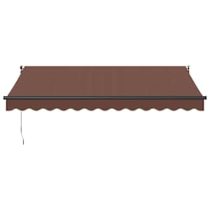 Ručně zatahovací markýza hnědá 350 x 250 cm - obrázek 3
