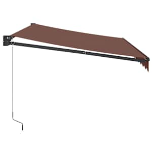 Ručně zatahovací markýza hnědá 350 x 250 cm - obrázek 4