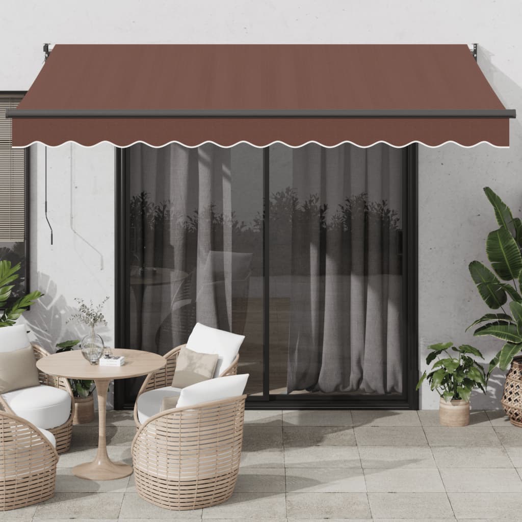 Tenda Sole Retrattile Manuale 350x250 cm Marrone