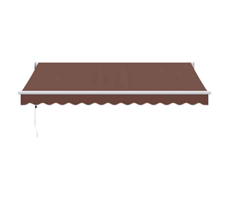 vidaXL Auvent r&eacute;tractable automatique marron 350x250 cm