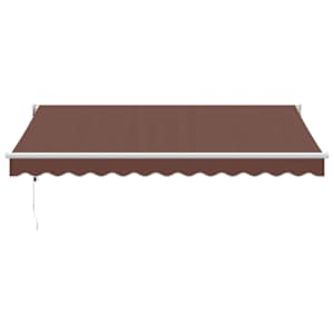 Automatická zatahovací markýza hnědá 350 x 250 cm - obrázek 3