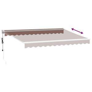 Automatická zatahovací markýza hnědá 350 x 250 cm - obrázek 5