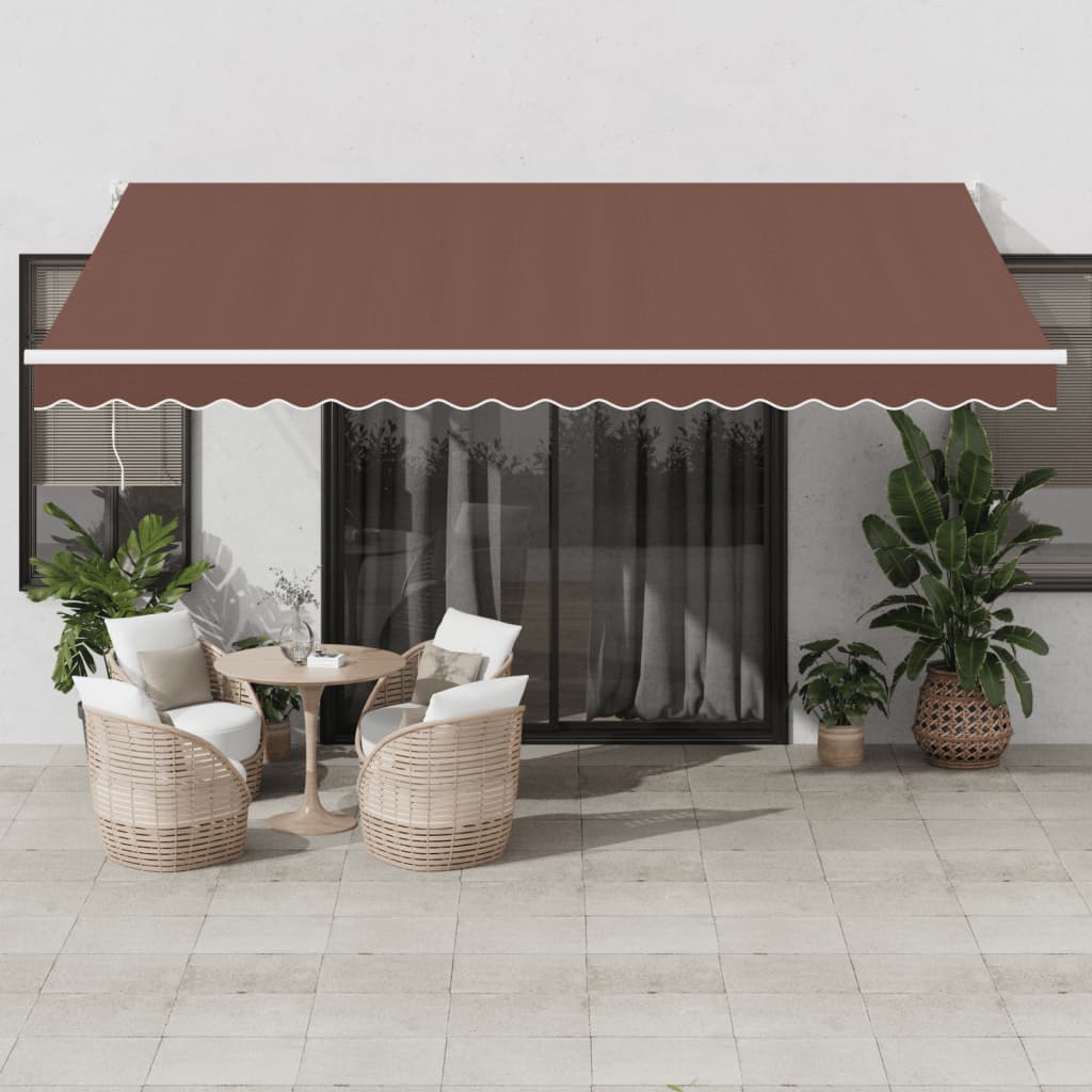 Tenda da Sole Retrattile Automatica Marrone 450x300 cm