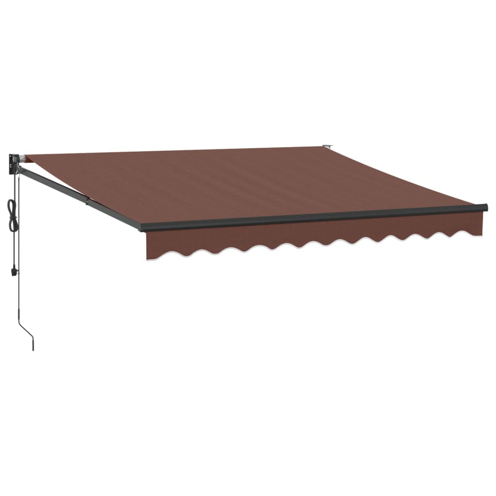 vidaXL Automatická zatahovací markýza hnědá 300 x 250 cm