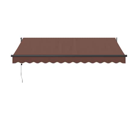 vidaXL Automaattimarkiisi ruskea 350x250 cm