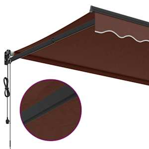 Automatická zatahovací markýza hnědá 350 x 250 cm - obrázek 7