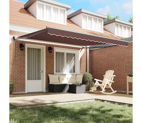 vidaXL Markise Automatisch Braun 400x300 cm