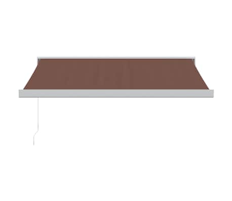 vidaXL Ročno zložljiva tenda rjava 350x250 cm