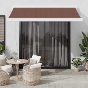 Ručně zatahovací markýza hnědá 350 x 250 cm - obrázek 1