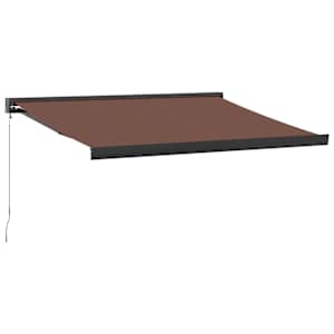 Ručně zatahovací markýza hnědá 350 x 250 cm - obrázek 2